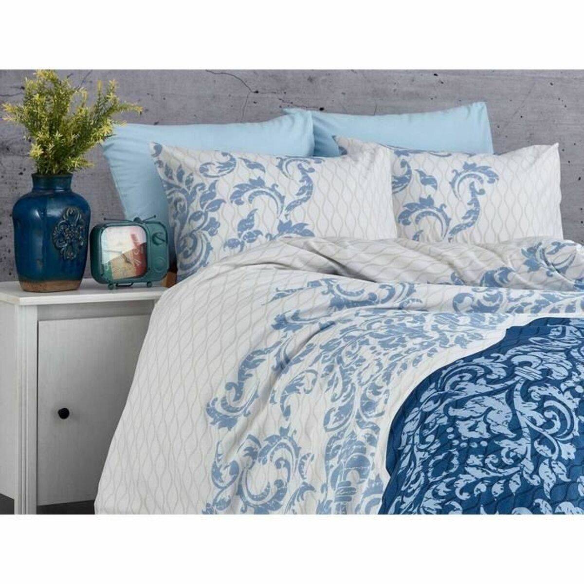 Juego de funda nórdica Azul Cama de 200 3 Piezas