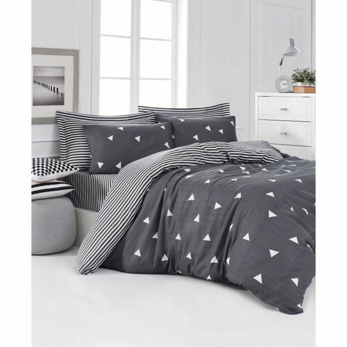 Juego de funda nórdica Gris Cama de 200 3 Piezas