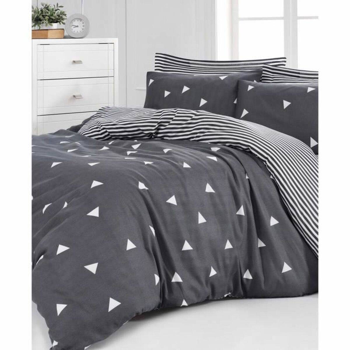 Juego de funda nórdica Gris Cama de 200 3 Piezas