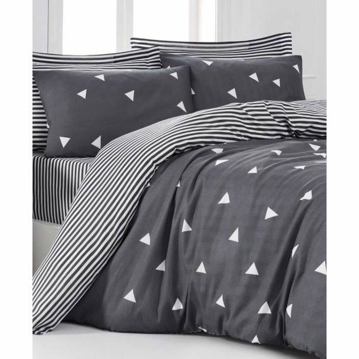 Juego de funda nórdica Gris Cama de 200 3 Piezas