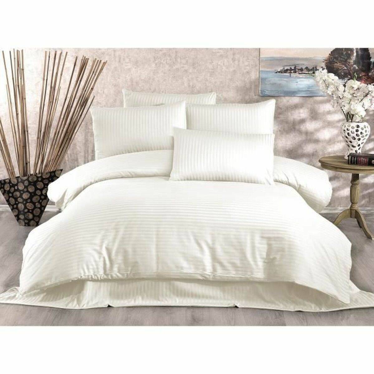 Juego de funda nórdica Crema Cama de 200 3 Piezas