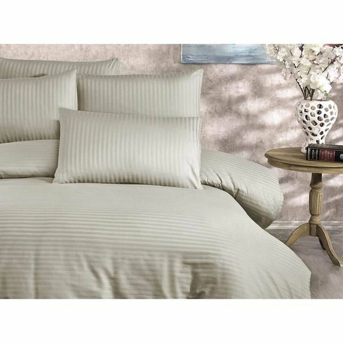 Juego de funda nórdica Beige Cama de 200 3 Piezas