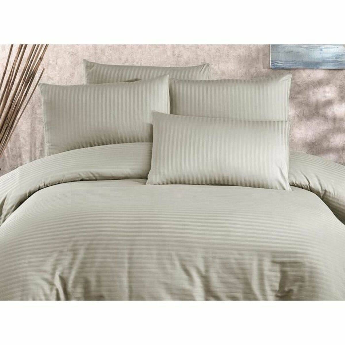 Juego de funda nórdica Beige Cama de 200 3 Piezas