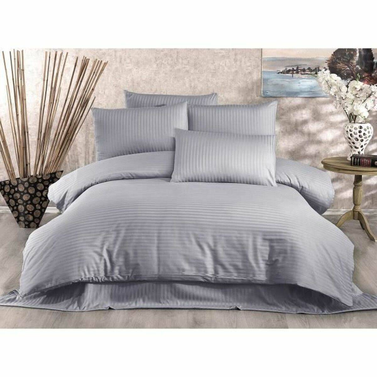 Juego de funda nórdica Gris Cama de 200 3 Piezas