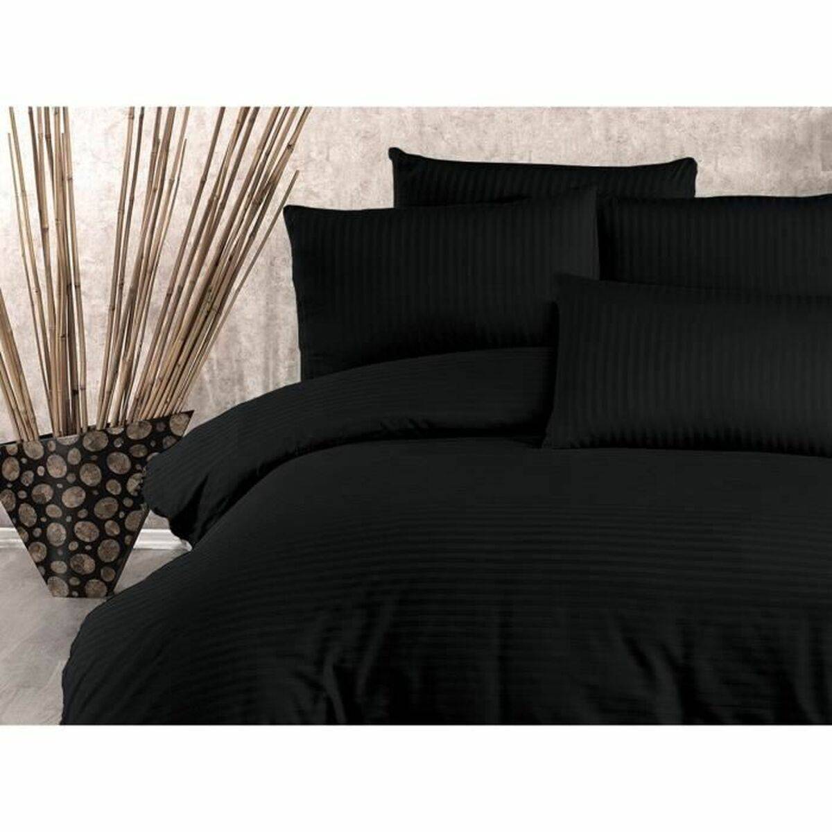 Juego de funda nórdica Negro Cama de 200 3 Piezas