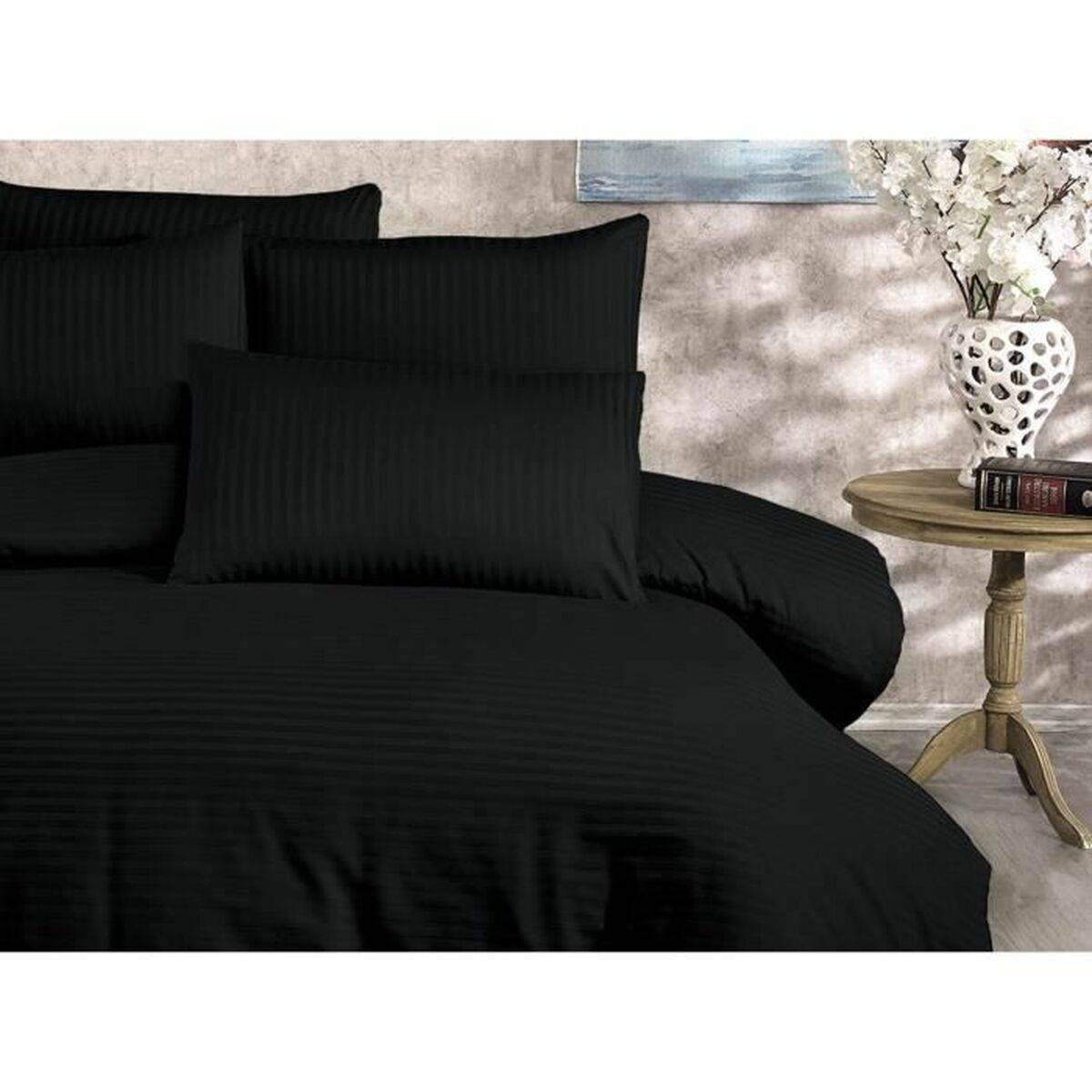 Juego de funda nórdica Negro Cama de 200 3 Piezas