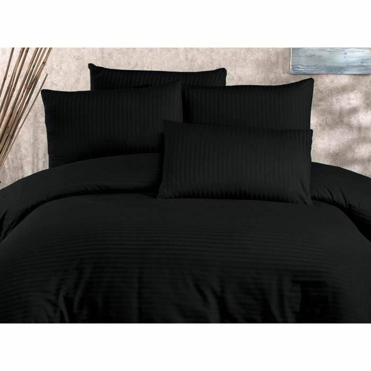 Juego de funda nórdica Negro Cama de 200 3 Piezas