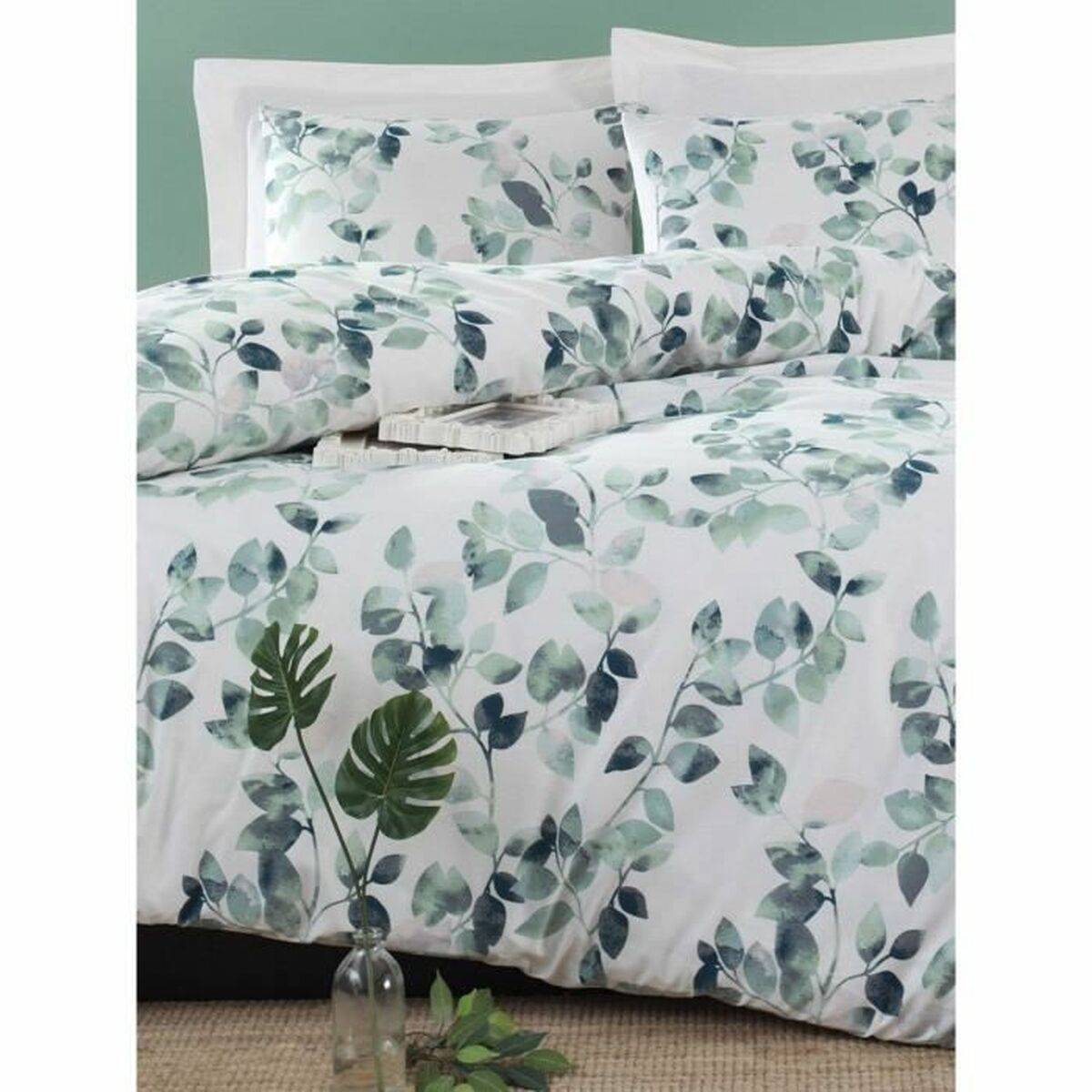 Juego de funda nórdica Verde Cama de 200 3 Piezas