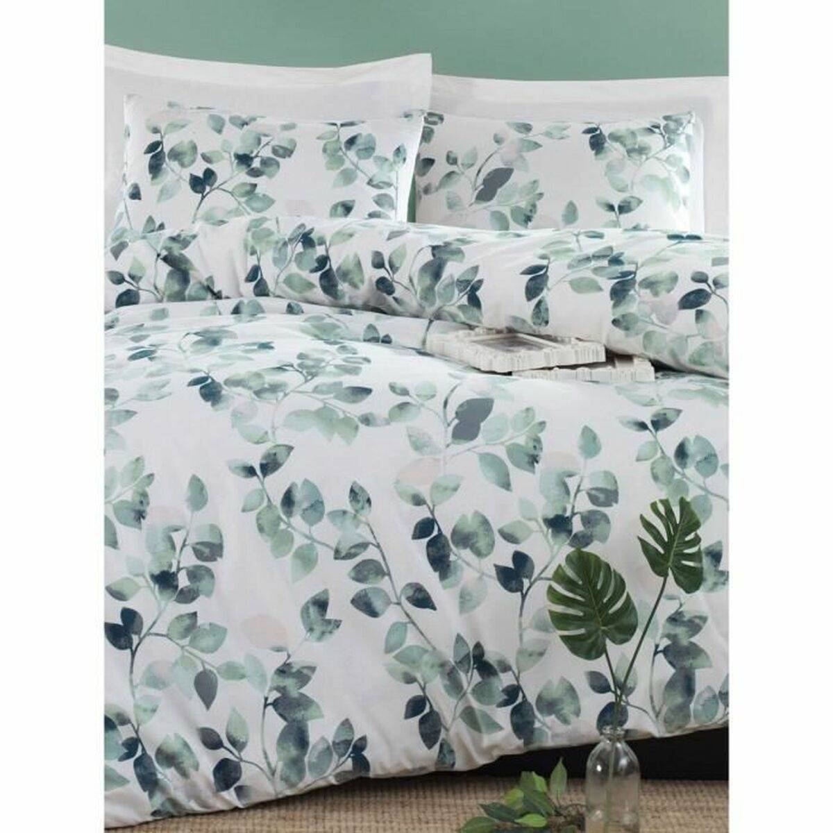 Juego de funda nórdica Verde Cama de 200 3 Piezas