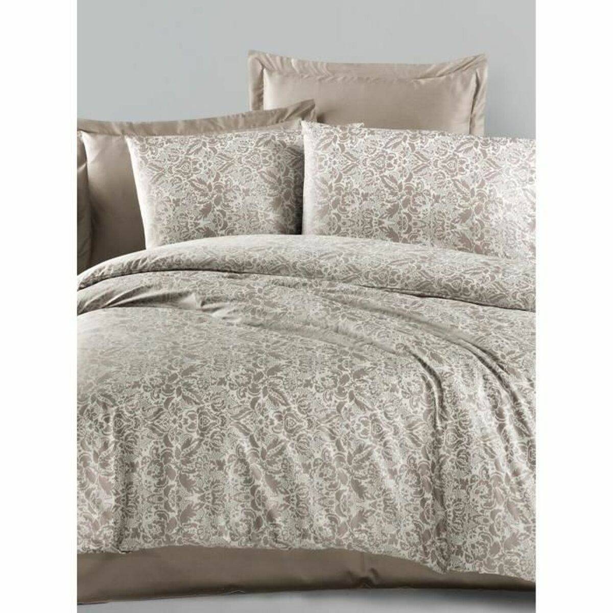Juego de funda nórdica Beige Cama de 200 3 Piezas