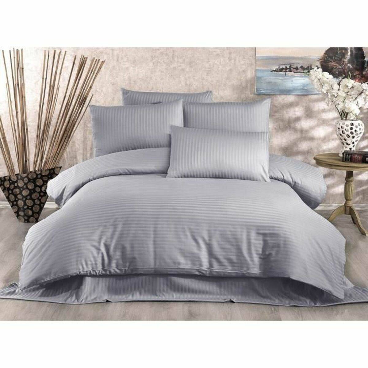 Juego de funda nórdica Gris Cama de 200 3 Piezas