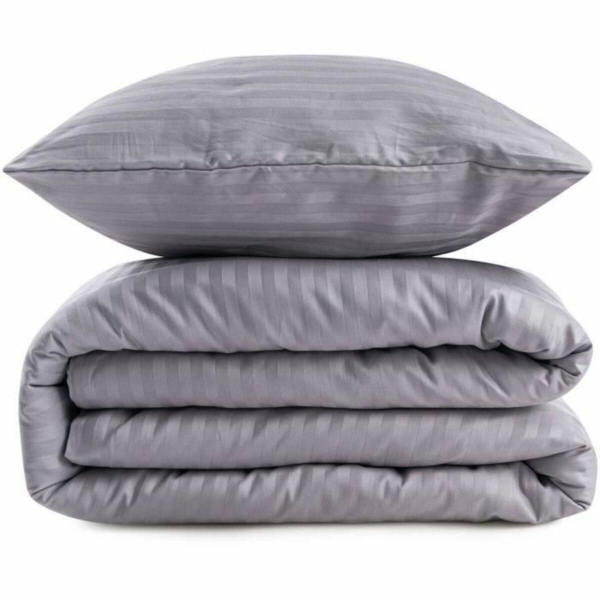 Juego de funda nórdica Gris Cama de 200 3 Piezas