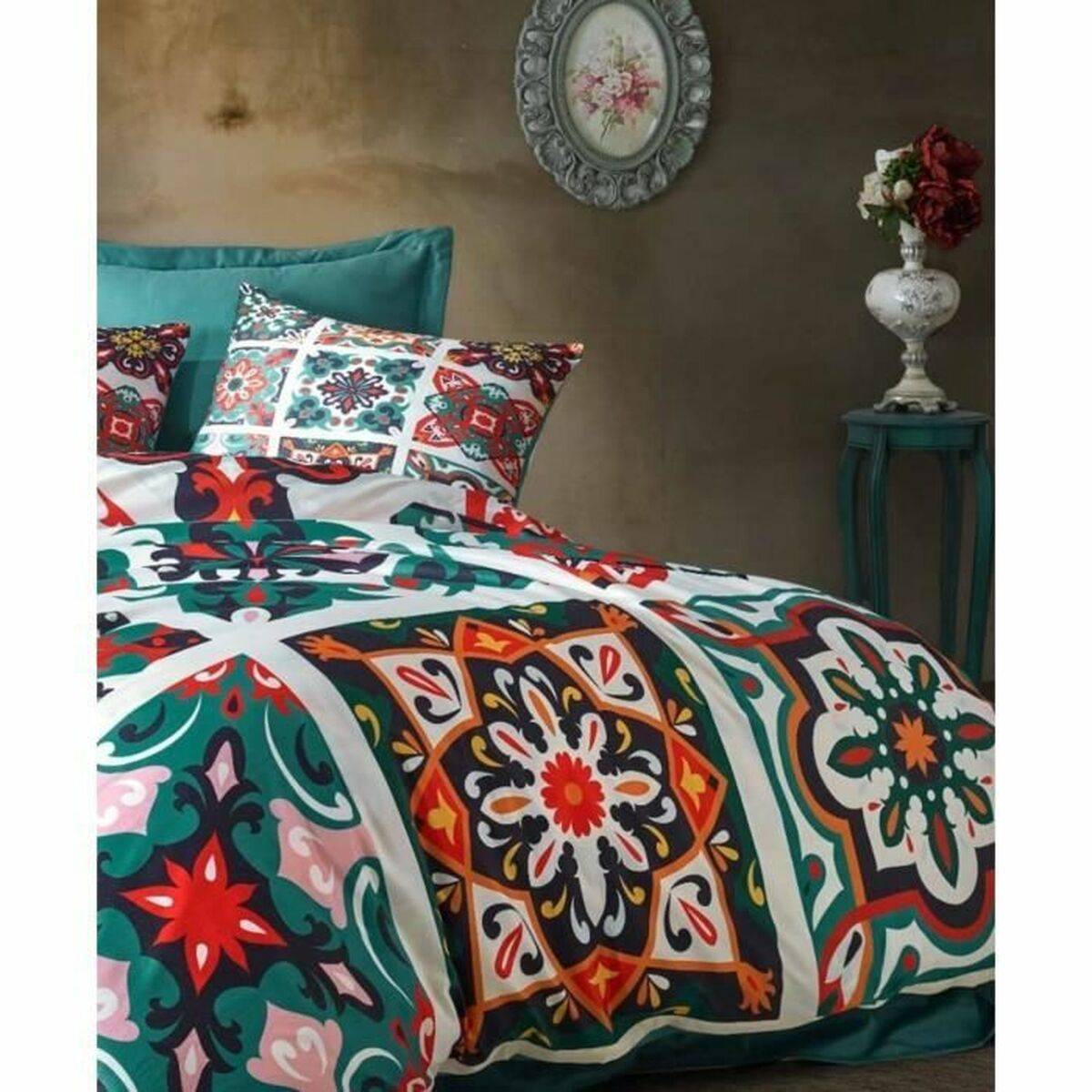 Juego de funda nórdica Verde Cama de 200 3 Piezas