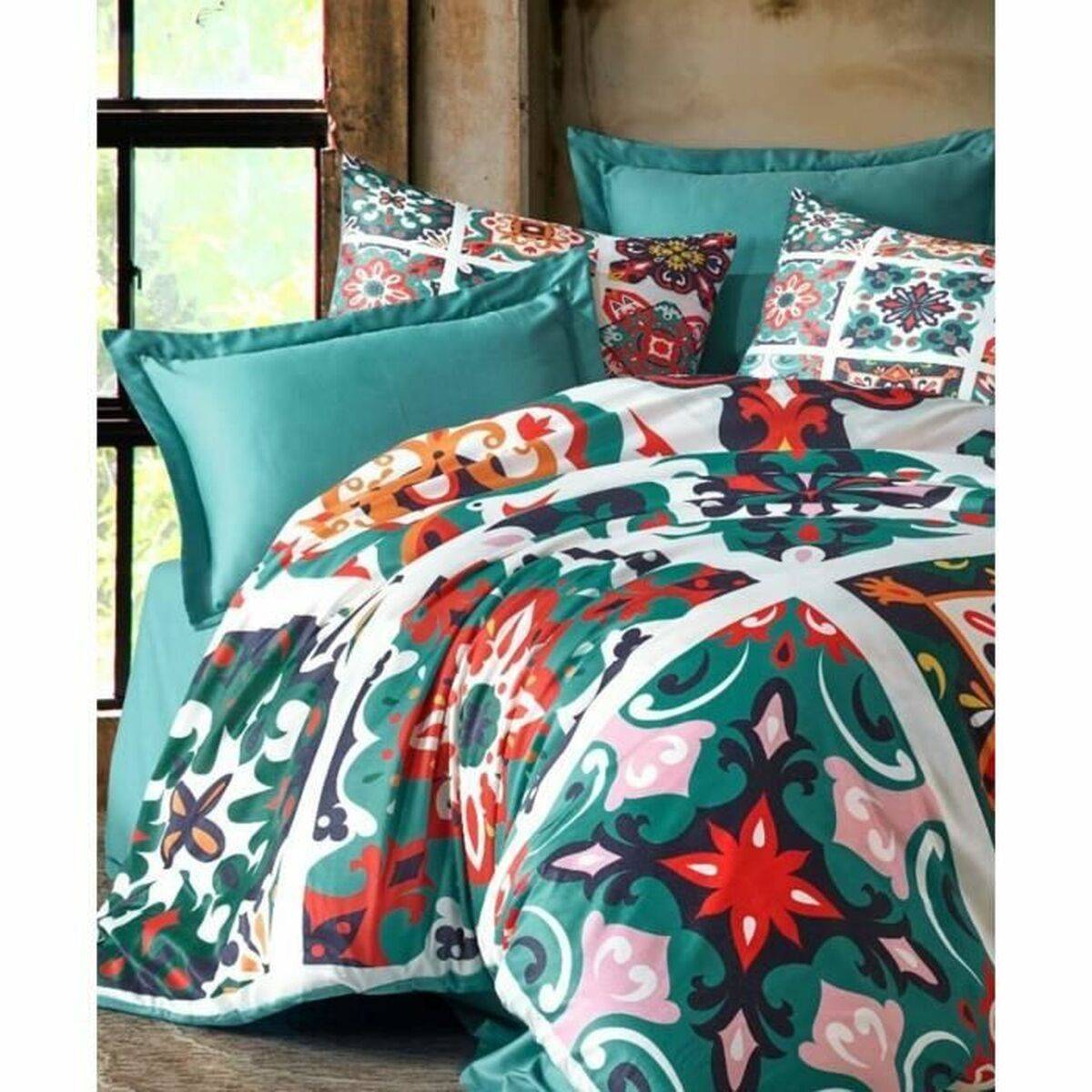 Juego de funda nórdica Verde Cama de 200 3 Piezas