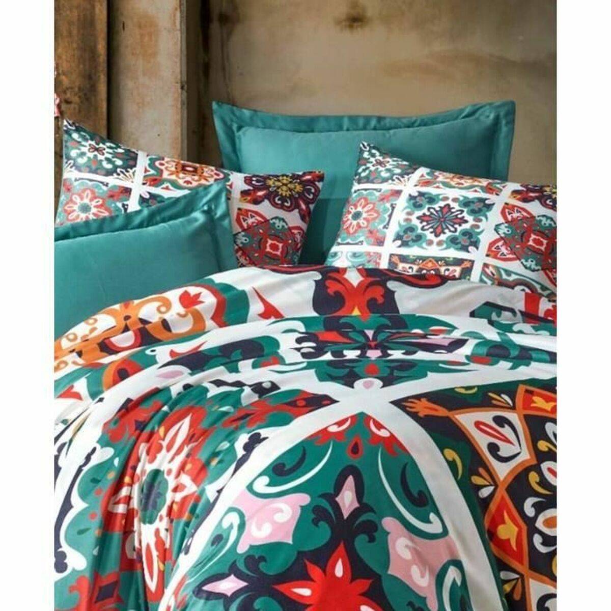 Juego de funda nórdica Verde Cama de 200 3 Piezas