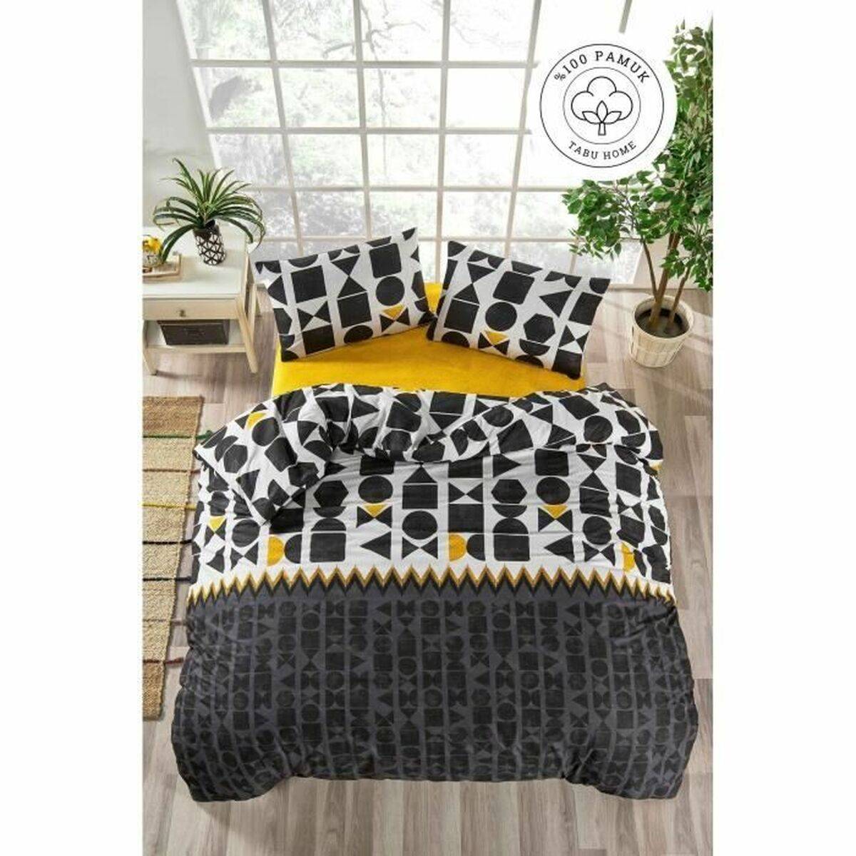 Juego de funda nórdica Negro Cama de 200 3 Piezas