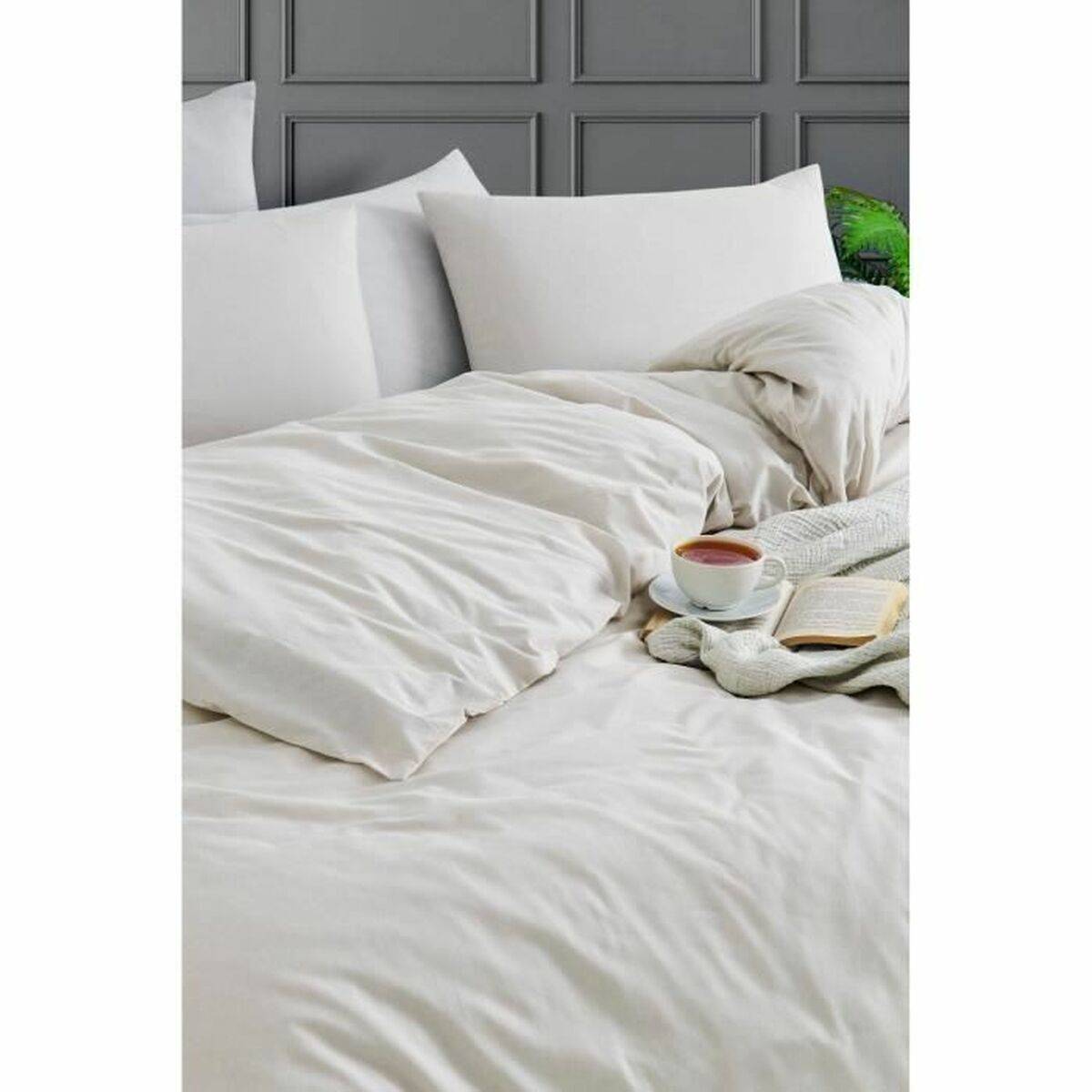 Juego de funda nórdica Beige Cama de 200 3 Piezas