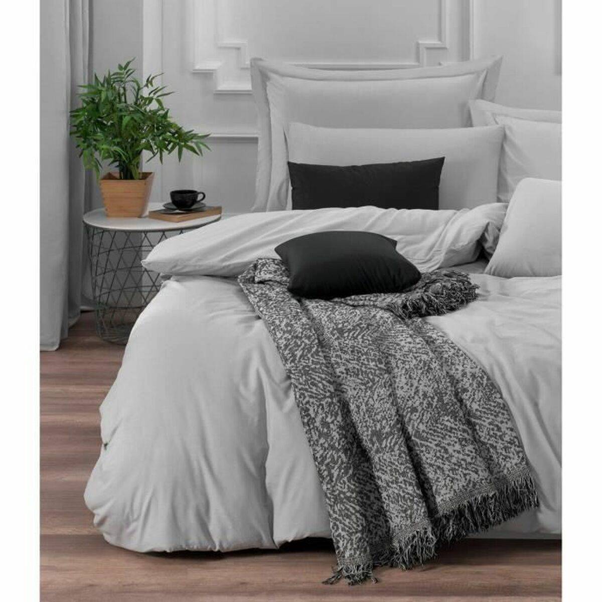 Juego de funda nórdica Gris Cama de 200 3 Piezas