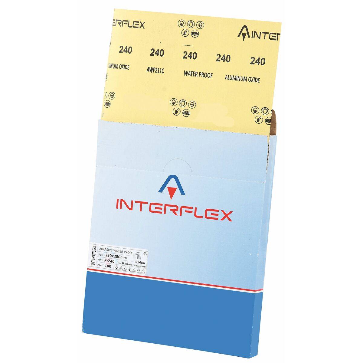 Papel de lija INTERFLEX 600 g 23 x 28 cm