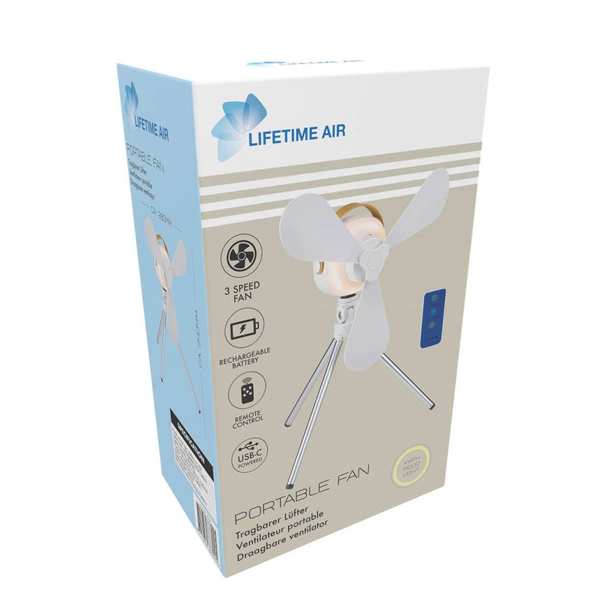 Ventilador de Sobremesa Lifetime Blanco 28 x 28 x 34 cm