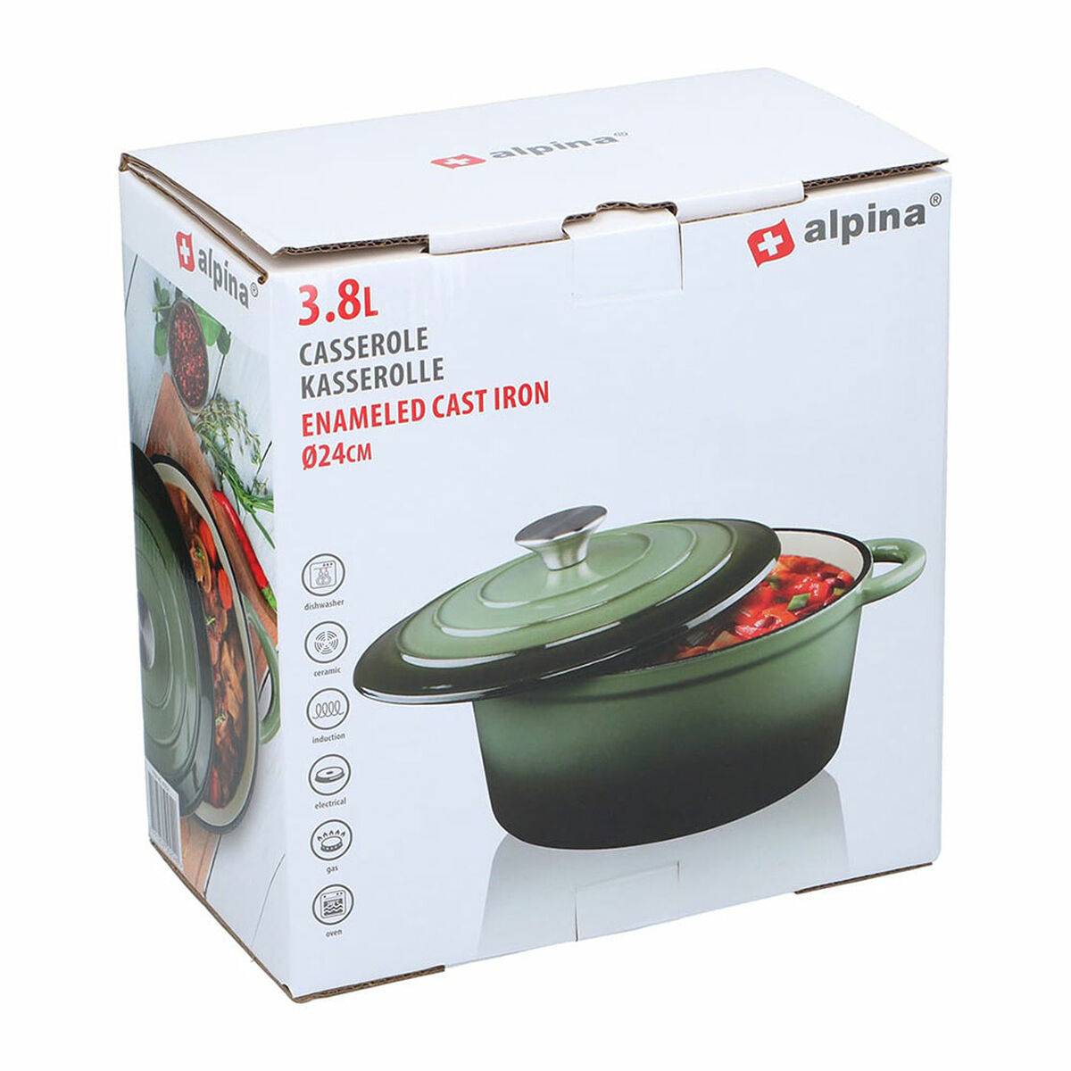 Cacerola Alpina Verde 3,8 L