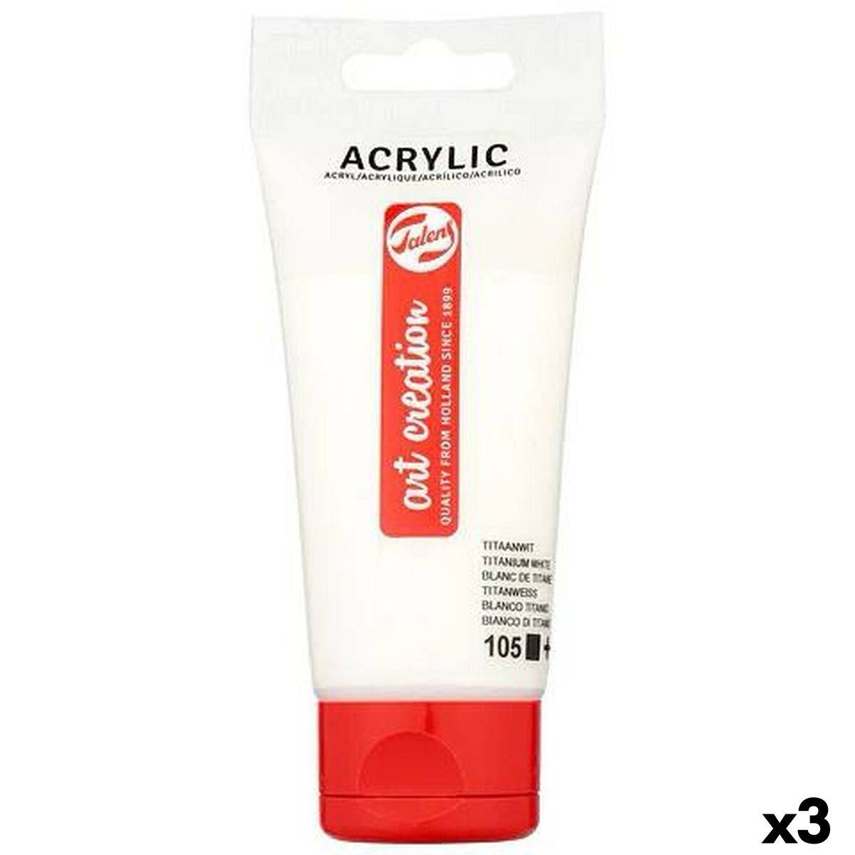 Pintura acrílica Talens Blanco 75 ml (3 Unidades)