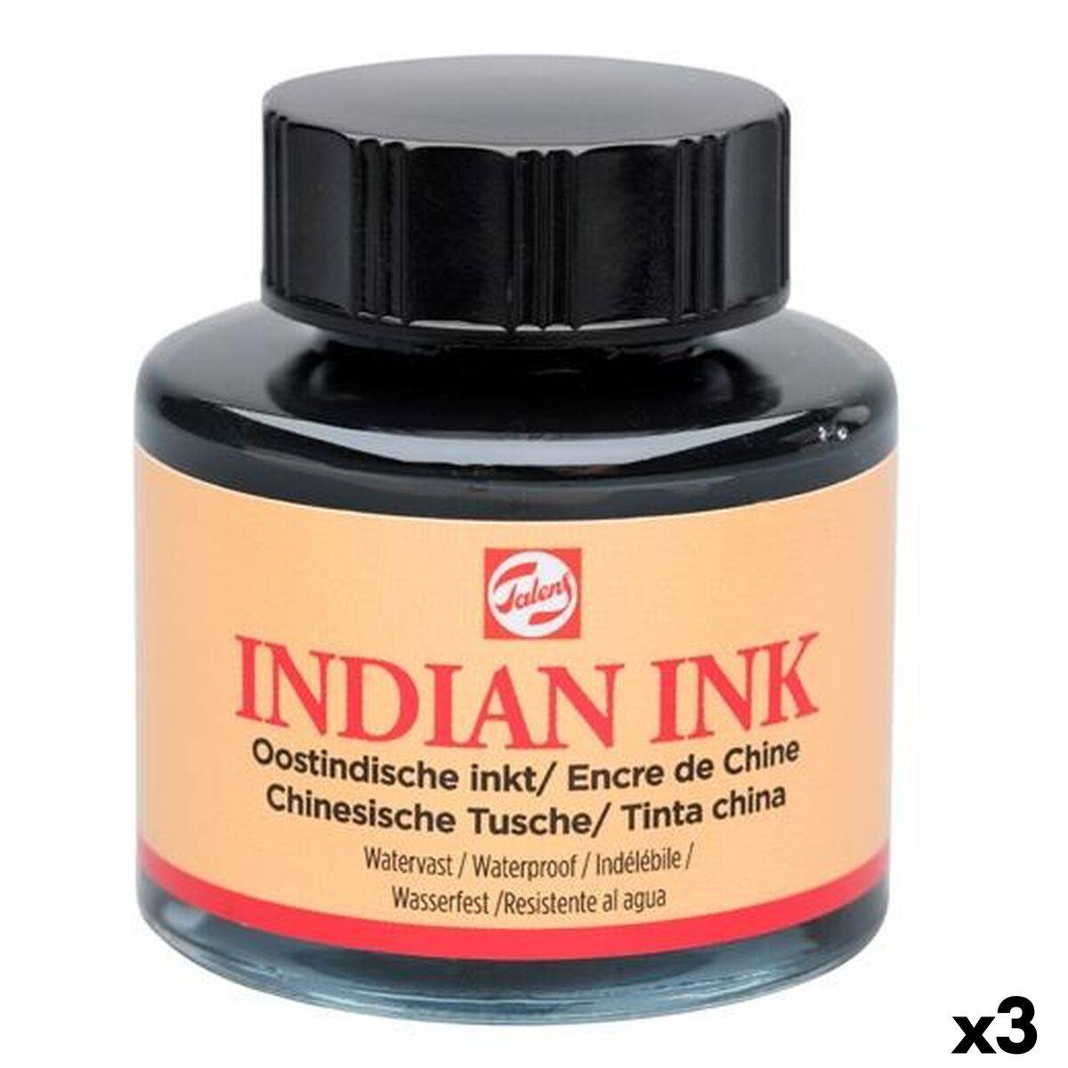 Tinta Talens Indian Ink Negro 30 ml (3 Unidades)