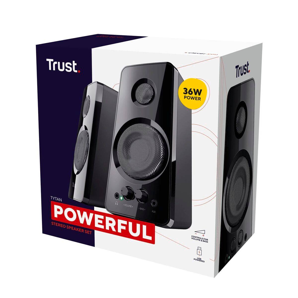 Altavoces PC Trust Tytan Negro 18 W 4 W 36 W