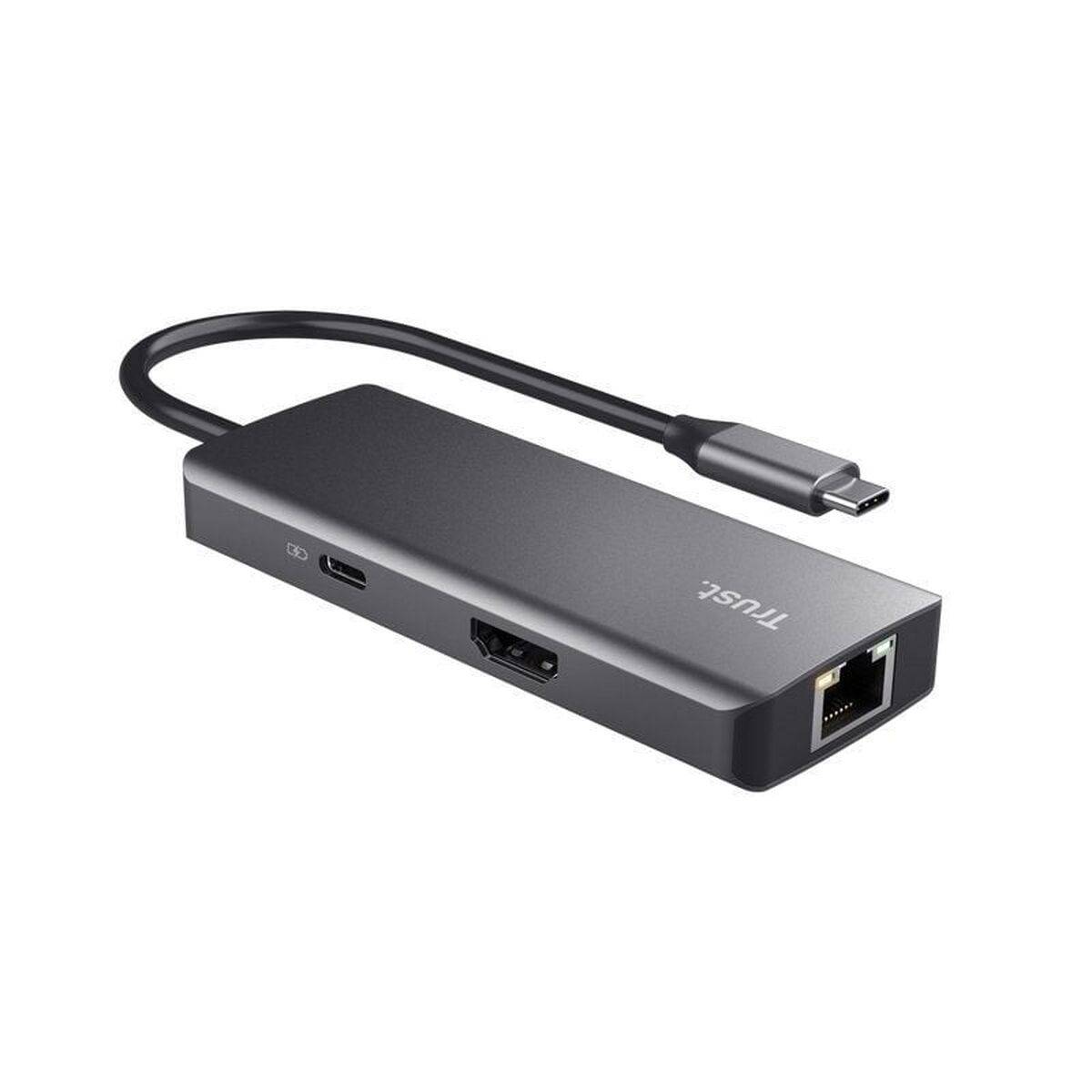 Hub USB Trust 24968 Plateado