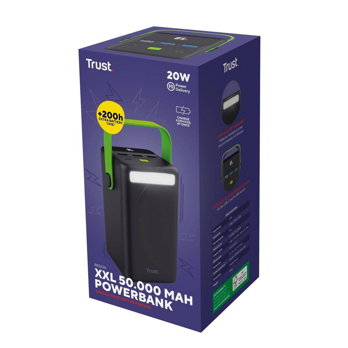 Powerbank Trust Redoh XXL Negro