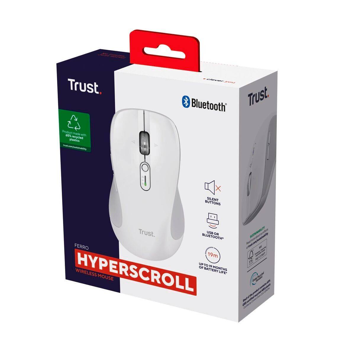 Ratón Trust 25674 Blanco 3200 DPI