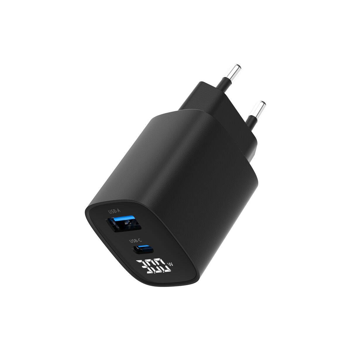 Cargador de Pared GEMBIRD TA-UC-PDQC30LCD-BK-01 Negro 30 W