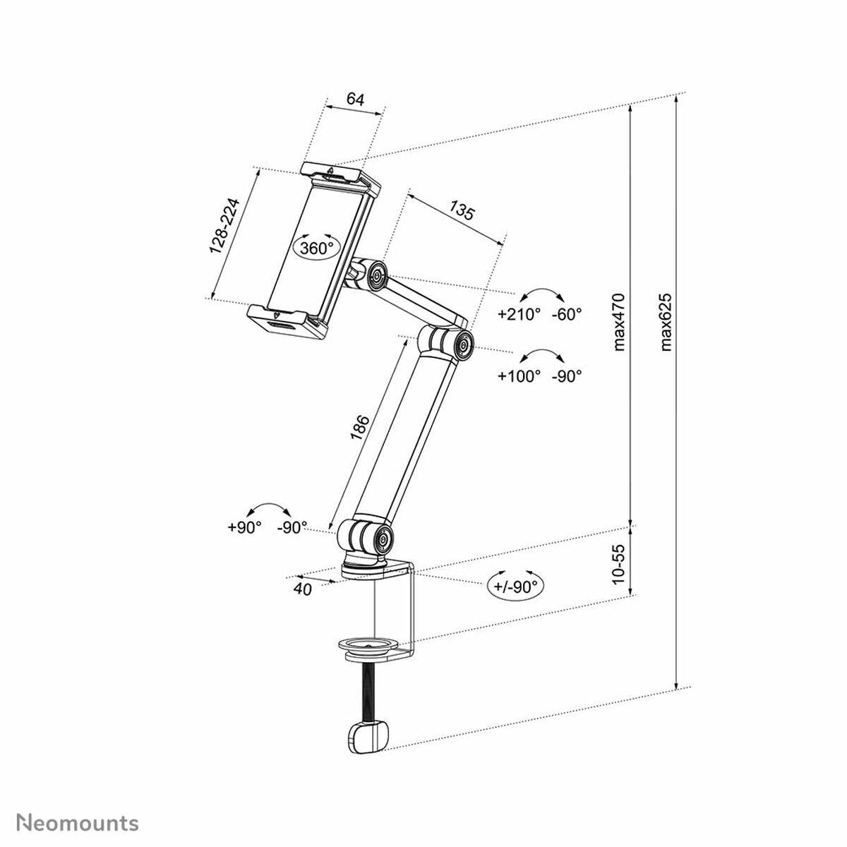 Soporte de Pared Neomounts DS15-545WH1 4,7" 12,9"