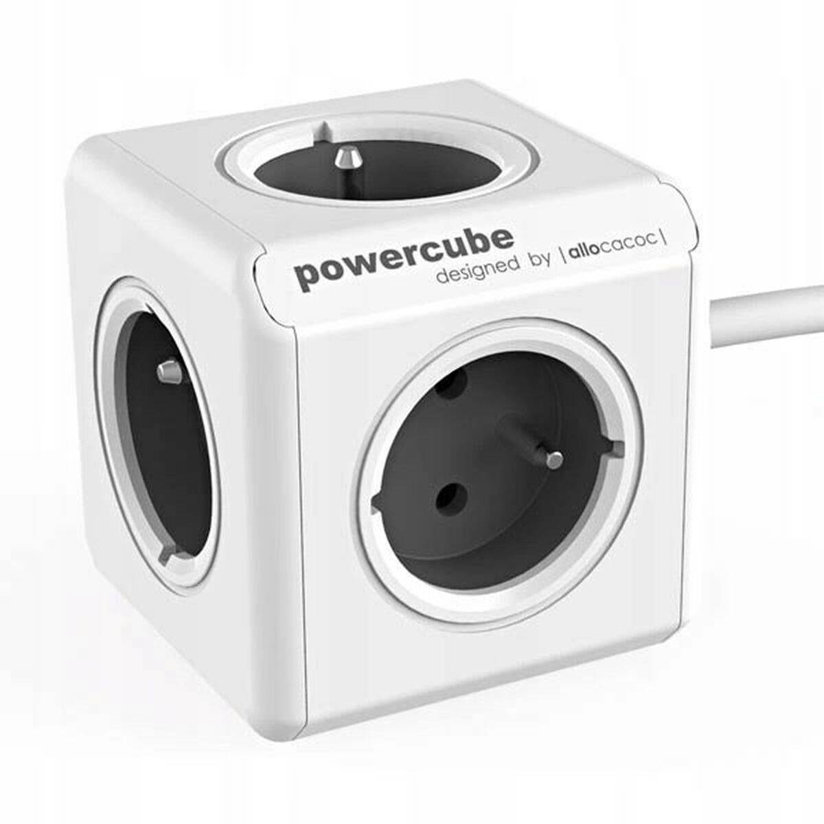 Regleta Enchufes Cubo Allocacoc PowerCube Extended Type E Blanco Gris (1,5 m)