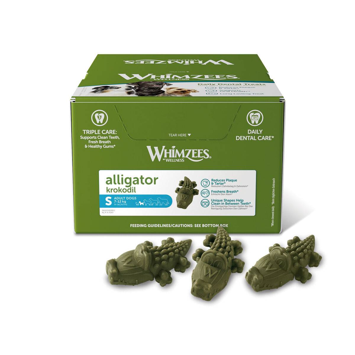 Golosina de Cuidado Dental Whimzees Alligator (150 Unidades)