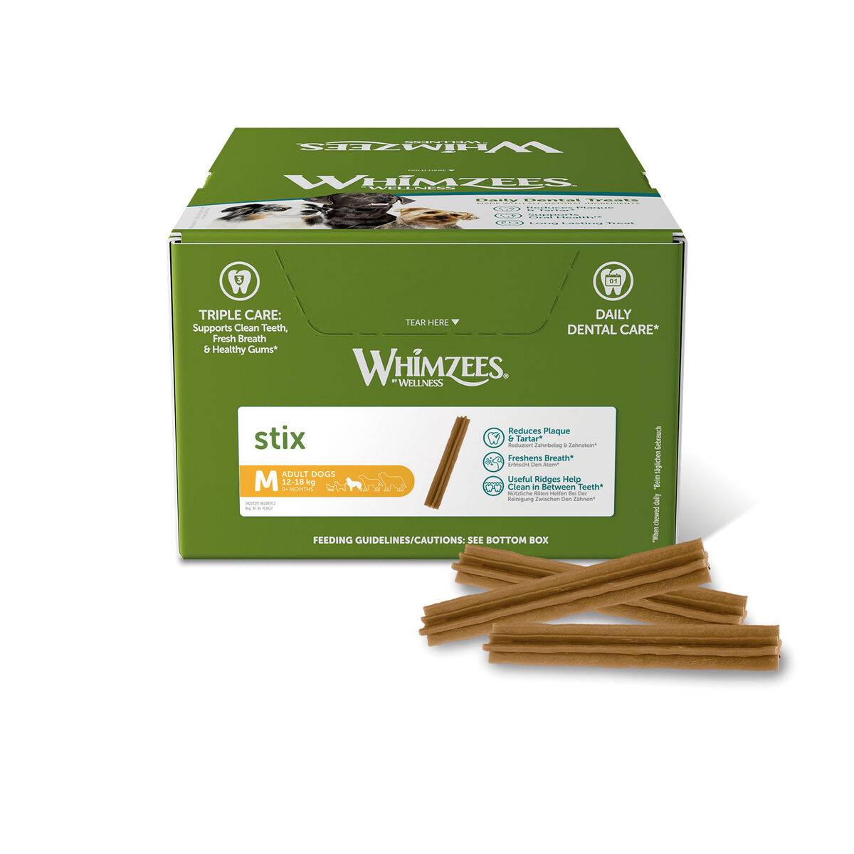 Golosina de Cuidado Dental Whimzees Stix (100 Unidades)
