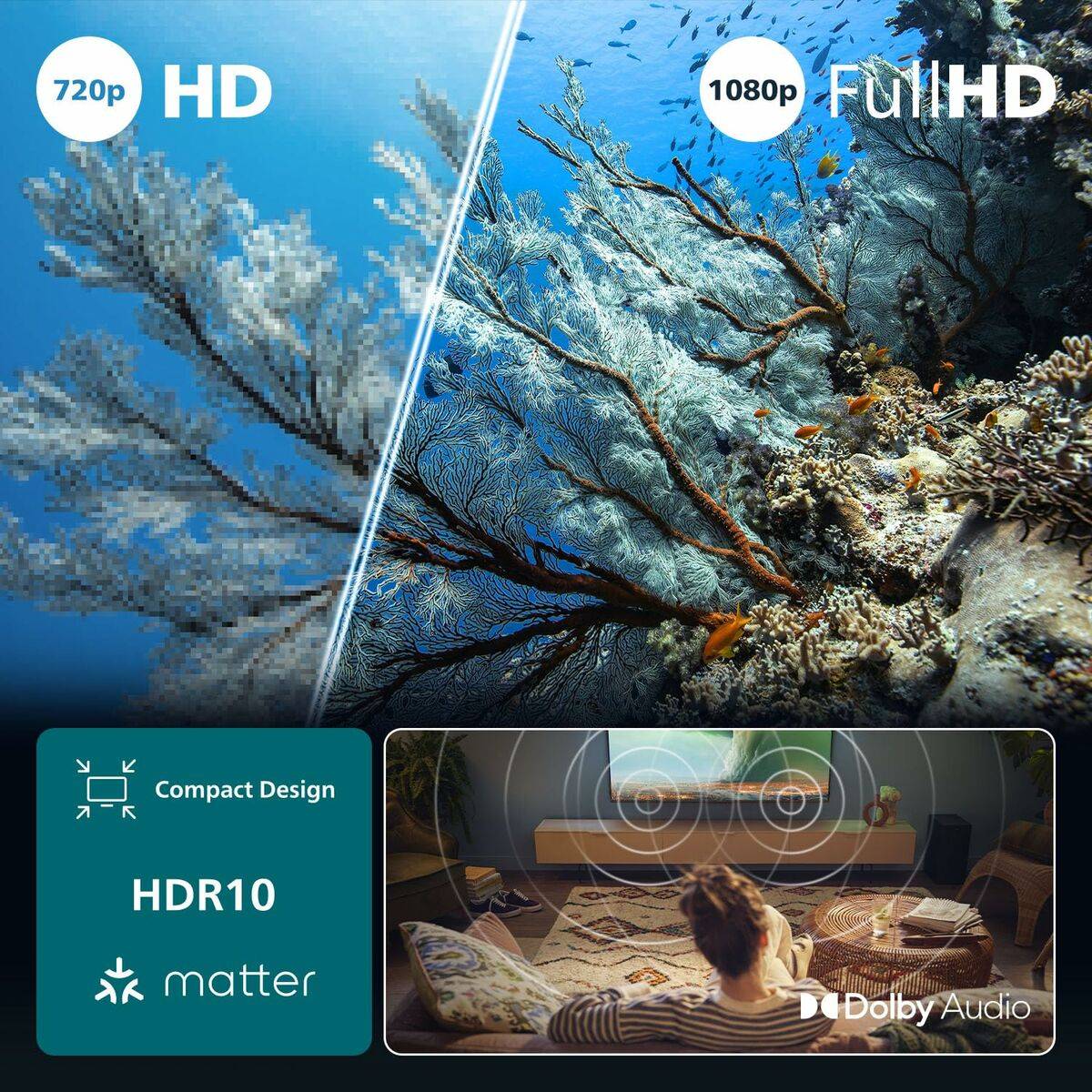 Smart TV Philips 32PFS6000 32" Full HD LED HDR LCD