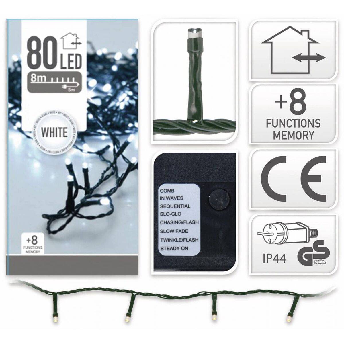 Guirnalda de Luces LED Blanco Multicolor LED (Reacondicionado A)