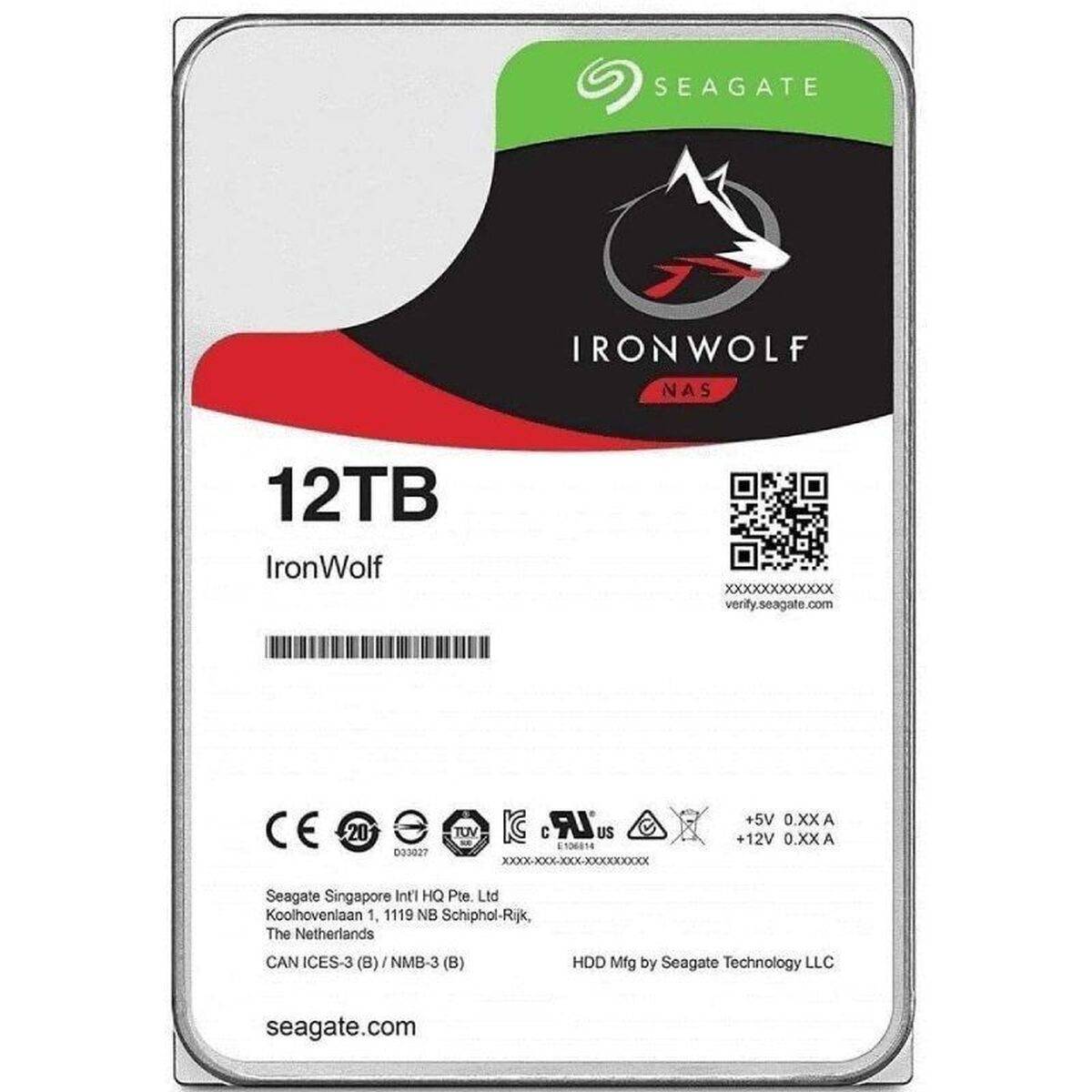 Disco Duro Seagate IronWolf 3,5" 12 TB
