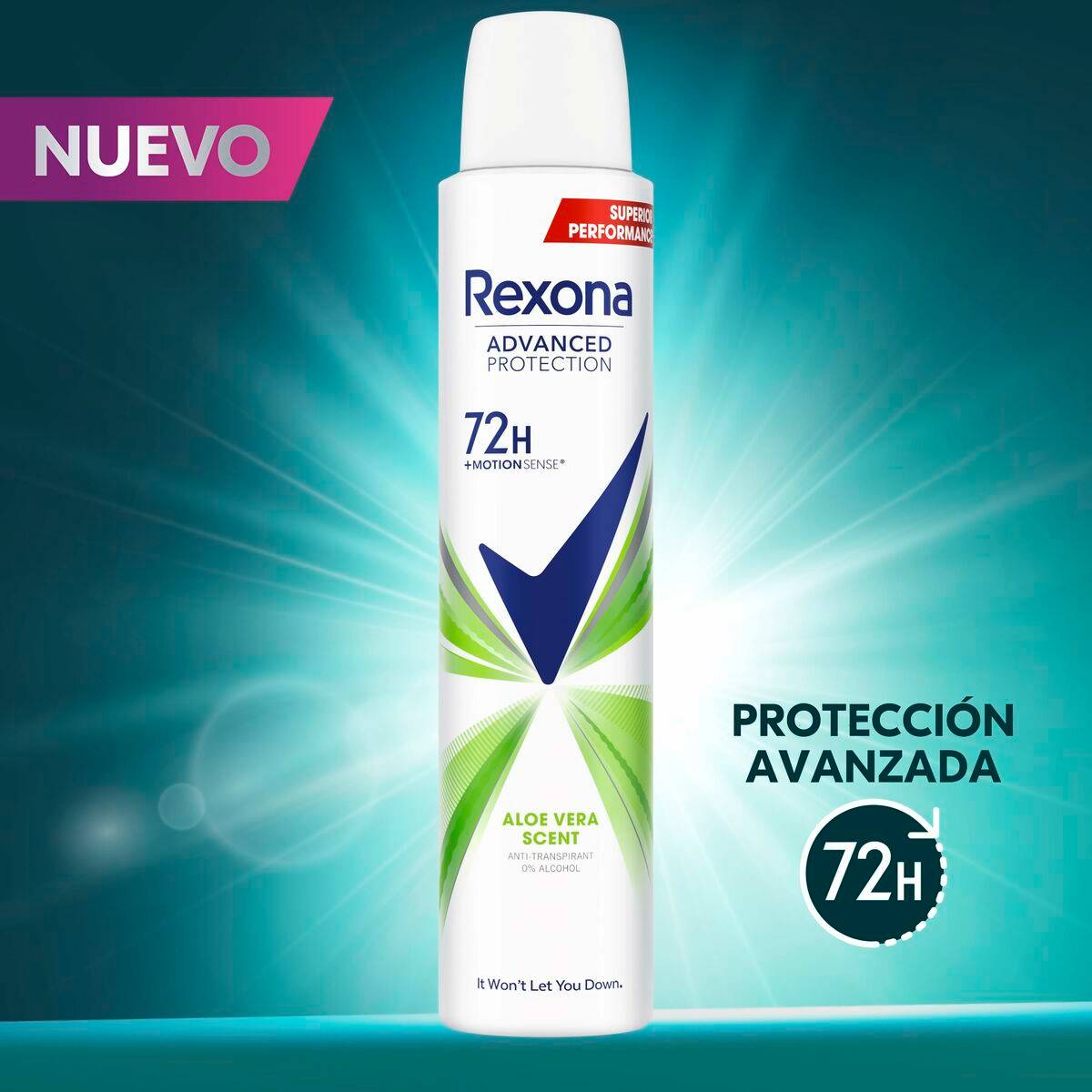 Desodorante en Spray Rexona Aloe Vera 200 ml