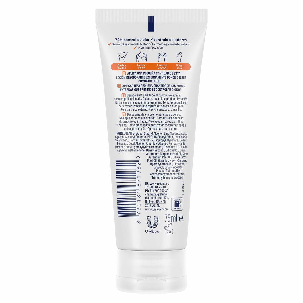 Desodorante en Crema Rexona FRESH CITRUS 75 ml