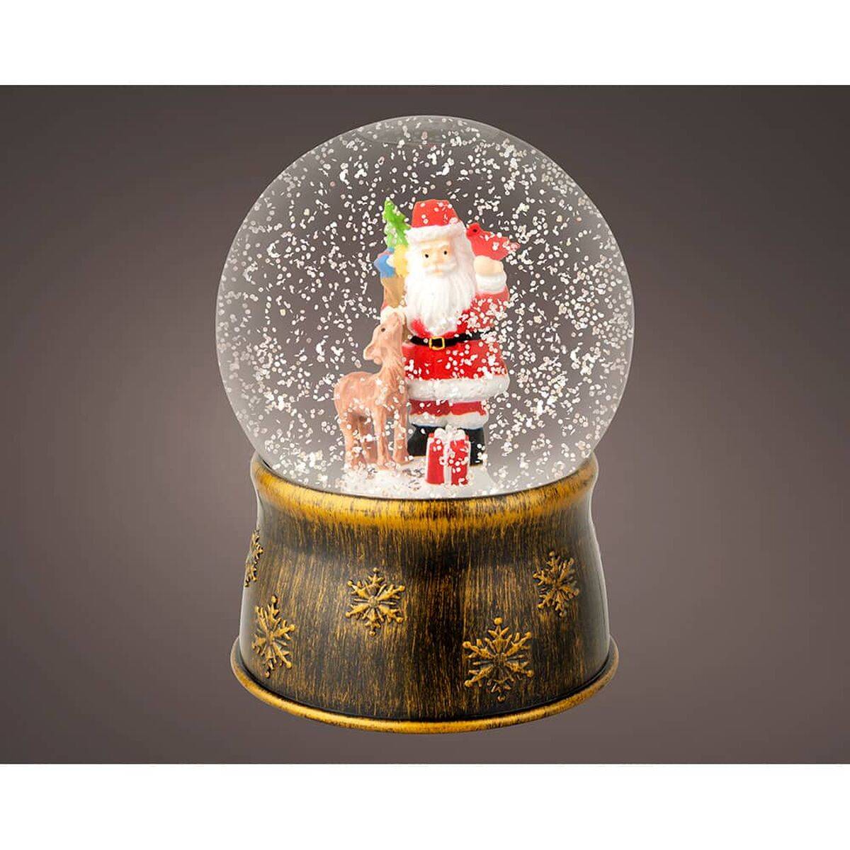Bola de Nieve de Papá Noel Lumineo Multicolor Ø13 x 17,5 cm