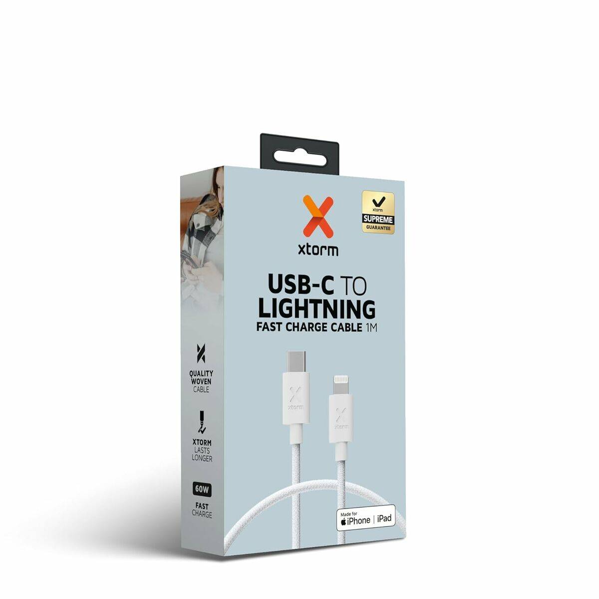 Cable USB Xtorm CXG2030 Blanco