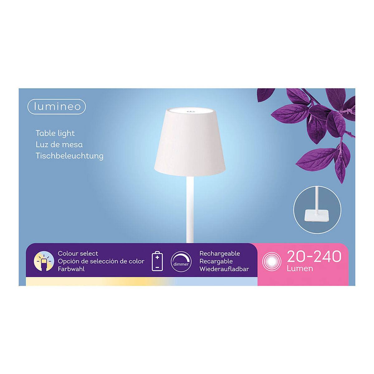 Lampara LED de Mesa Lumineo 894378 Recargable (Reacondicionado A)