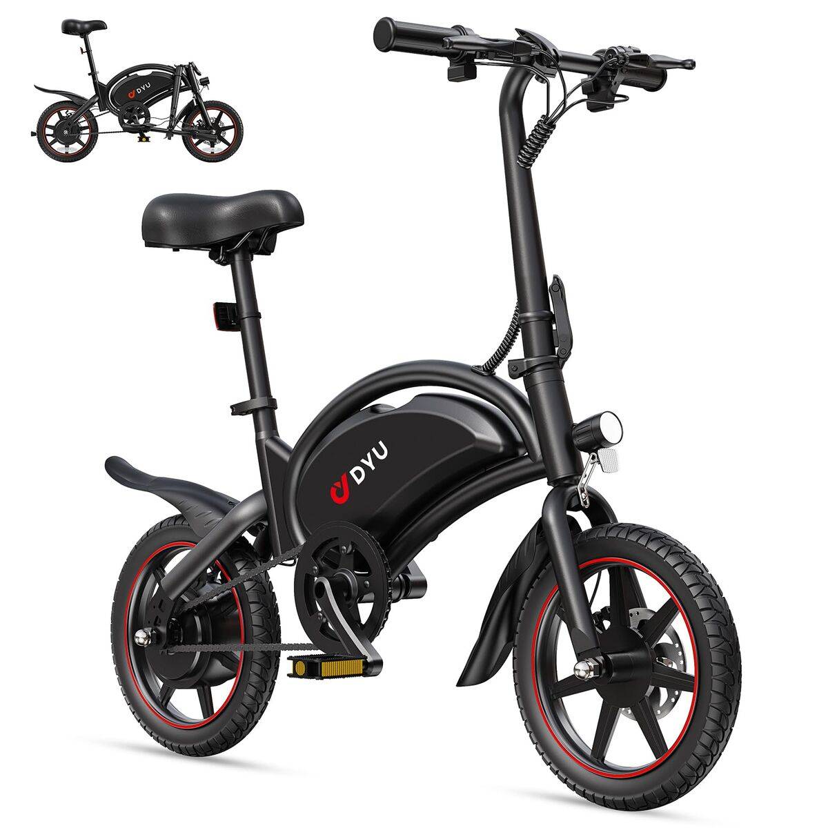 Bicicleta Eléctrica DYU DYU-D3S-001 Negro 250 W 10 Ah 14"