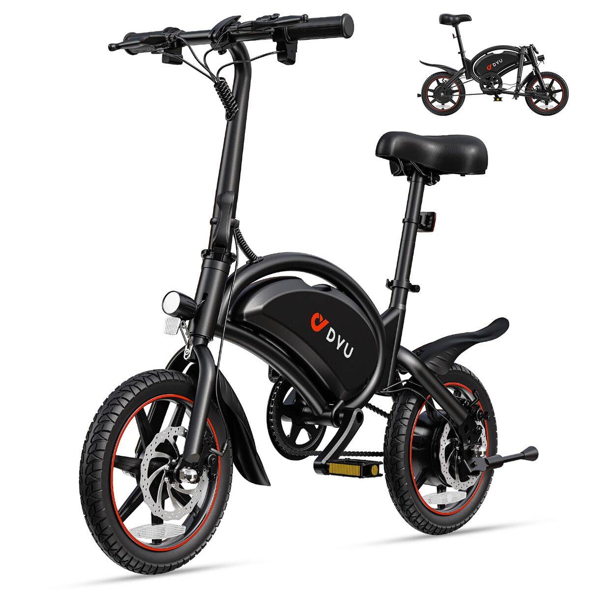 Bicicleta Eléctrica DYU DYU-D3S-001 Negro 250 W 10 Ah 14"