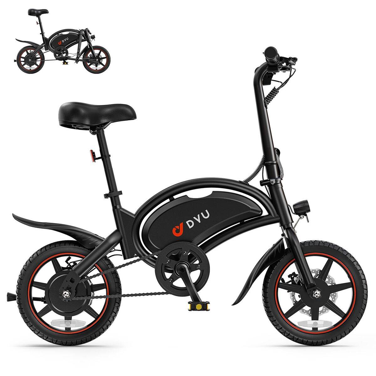 Bicicleta Eléctrica DYU DYU-D3S-001 Negro 250 W 10 Ah 14"