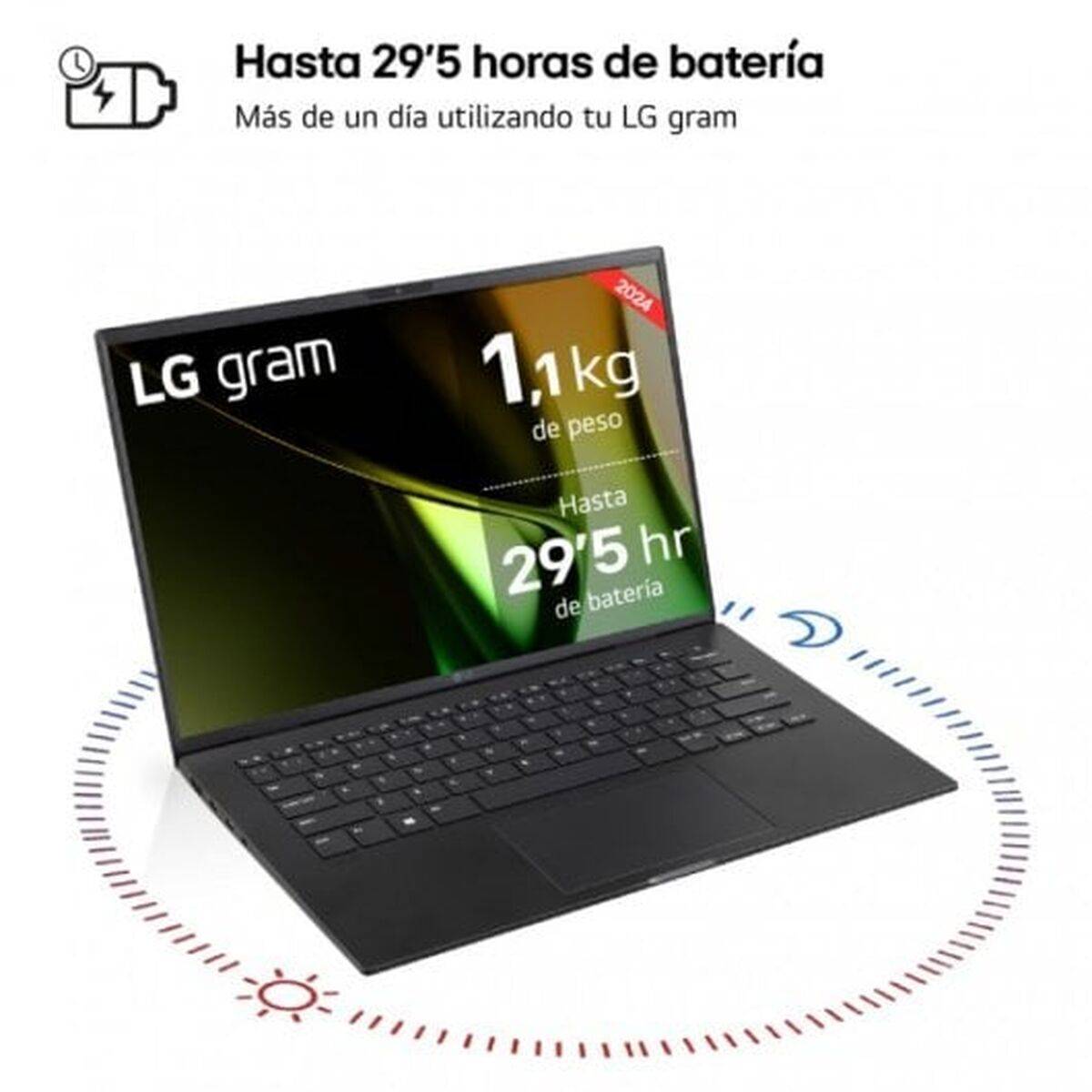 Laptop LG 14Z90S-G.AD78B Qwerty Español 14" 1,4 GHz Intel Core Ultra 7 155H 32 GB RAM 1 TB SSD (Reacondicionado A)