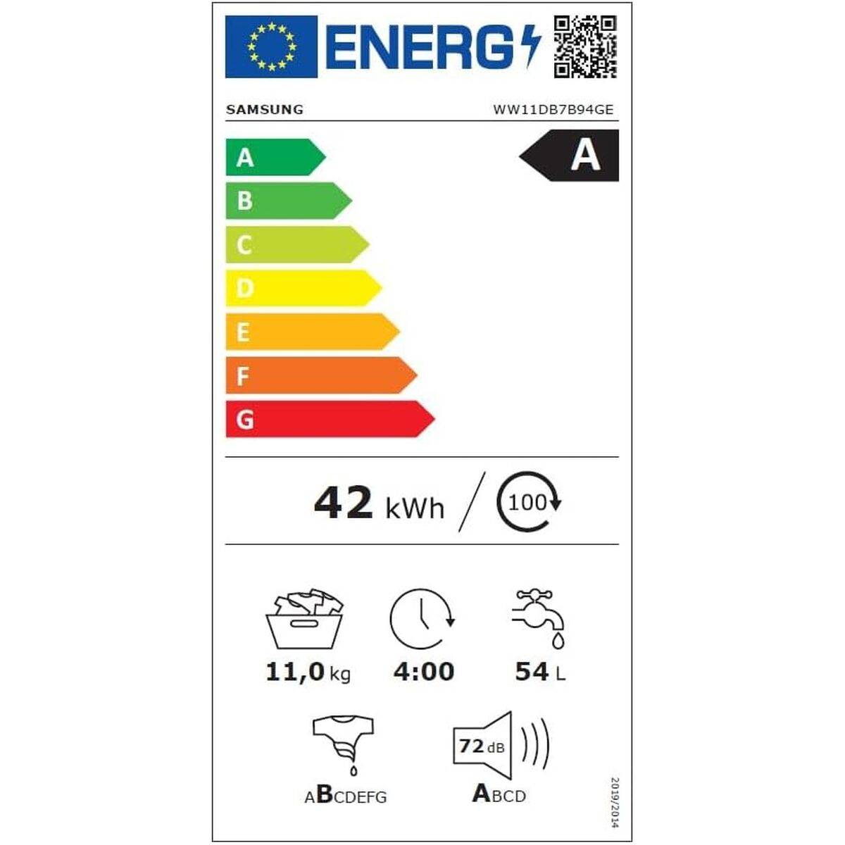 Lavadora Samsung WW11DB7B94GEU3 60 cm 1400 rpm 11 Kg