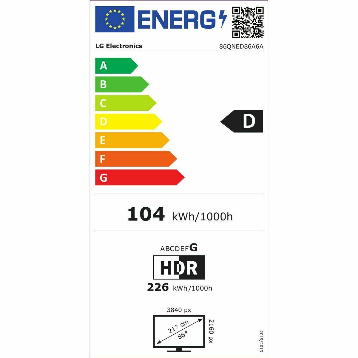 Smart TV LG 86QNED86A6A 86" 4K Ultra HD LED HDR AMD FreeSync QNED
